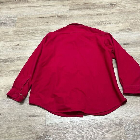 Vintage Carhartt Rugged Outdoor Wear Red Heavy Canvas Work Shirt XXL USA ASU100 - Picture 4 of 6